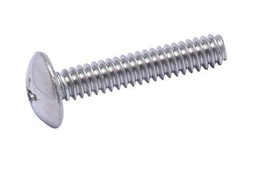 10-24 X 1" Stainless Phillips Truss Head Machine Screw, (50pc), Coarse Thread, 18-8 (304