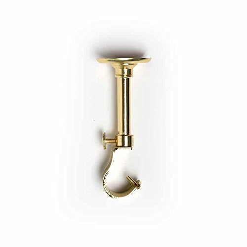 Room/Dividers/Now Adjustable Ceiling-Mounted Curtain Rod Support Brackets, Gold (1 Set