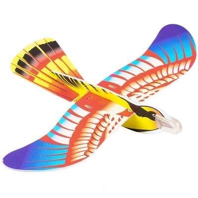 Kicko 7 Inch Foam Bird Glider Kite for Kids - 24 Pieces Flying Colorful Paragliding
