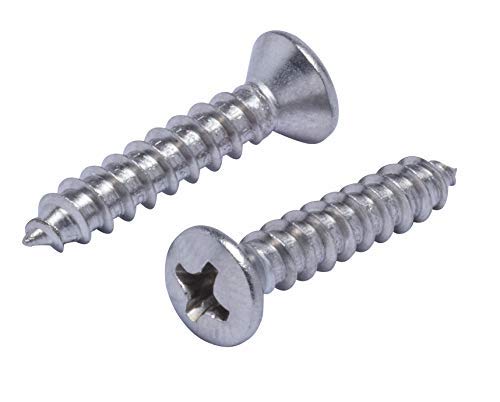 8 X 7/8" Stainless Oval Head Phillips Wood Screw (100pc) 18-8 (304) Stainless Steel