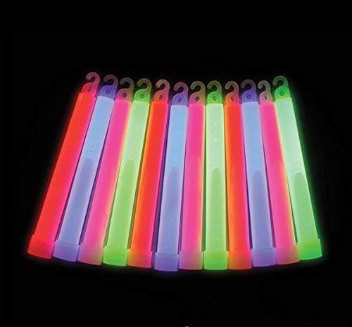 Kicko 6 Inches Glow in the Dark Light Sticks with Hook - 48 Pieces Party Supply Pack - 4