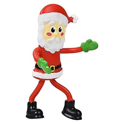 Christmas Bendable Figures - Bendable Santa Claus Figurines Perfect for Christmas Stocking