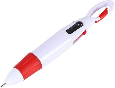 Kicko Mini Shuttle Pens - Pack of 12 Four-Color Carabiner Pen for Kids, Adults, Teachers
