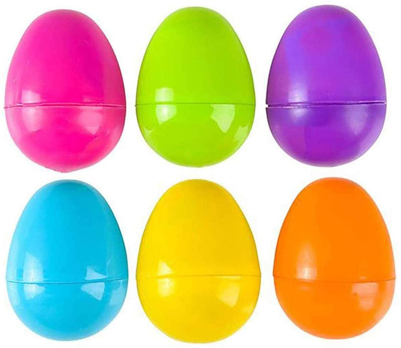 Kicko Assorted Plastic Surprise Filled Eggs - 6 Pack - with Set of Mini Colorful Surprise