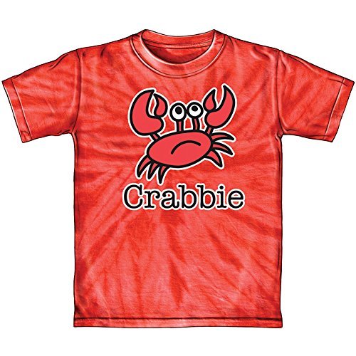 Dawhud Direct Crabbie Red Tie Dye Adult Tee Shirt (XX-Large