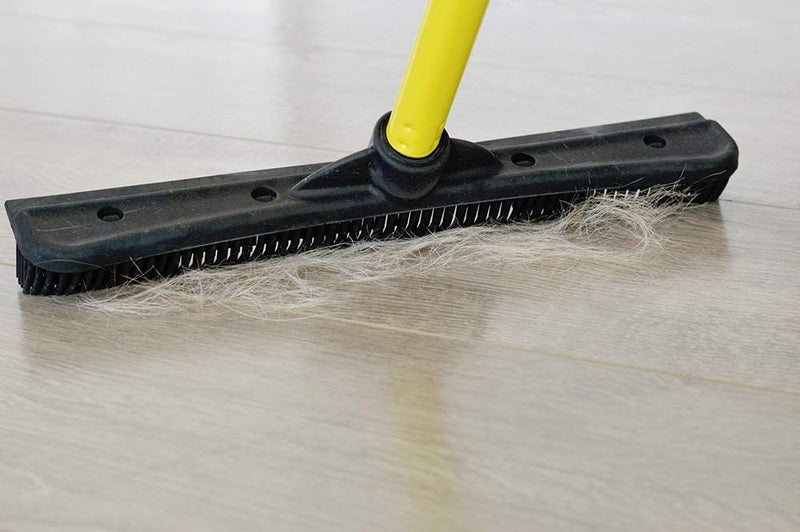FURemover Pet Hair Remover Carpet Rake - Rubber Broom for Pet Hair Removal Tool