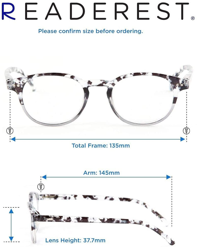 Round-Blue-Light-Blocking-Reading-Glasses-Clear-Black-0-00-Magnification-Computer-Glasses