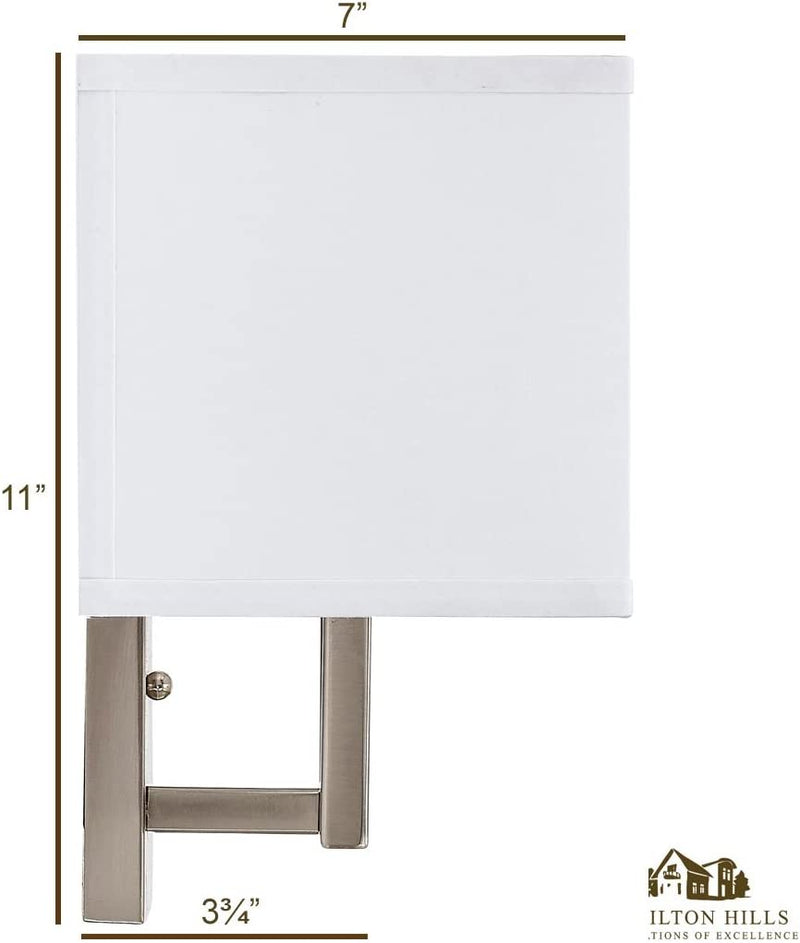 Hamilton Hills Modern Contemporary Wall Shade Sconce | Rectangular Light with Square Lines
