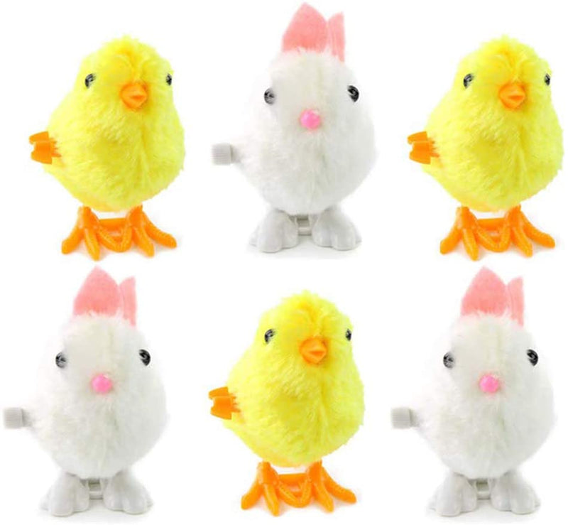 Kicko Easter Wind-up Toys - 6 Pack Bunny and Chick Wind-Ups - 3 Inches for Party Supplies