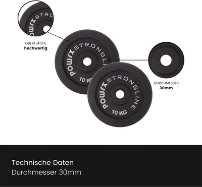 Dumbbell slices weights cast iron set 540 kg for dumbbells 30 mm couple