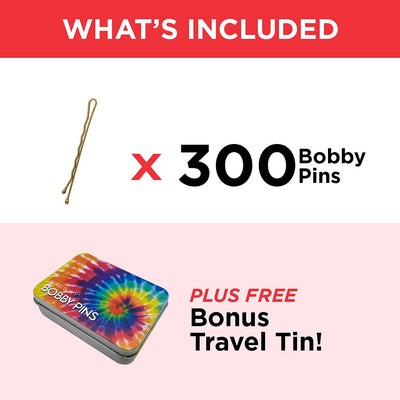 Hawwwy Bulk Bobby Pins Black 300 Count + FREE