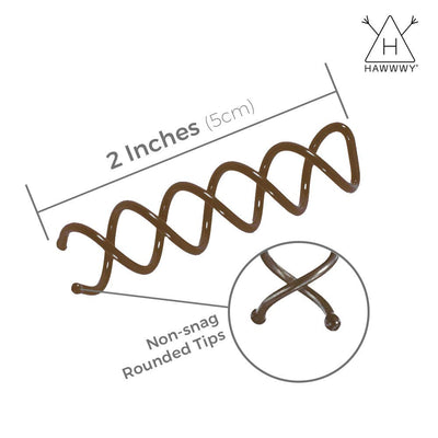 Hawwwy Spiral Spin Pins - 4 Pack Premium Gold Spin Pins | Easy & Fast Non-Scratch Alloy