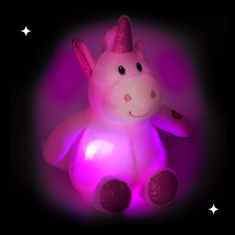 Dazmers Light up Soft Plush Unicorn Toy - LED Stuffed Animals with Colorful Night Lights