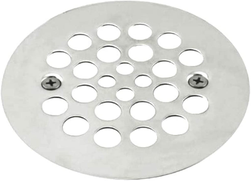 Shower Drain Cover, All Brass Construction, 4-1/4 inches outside diameter (Brushed Nickel