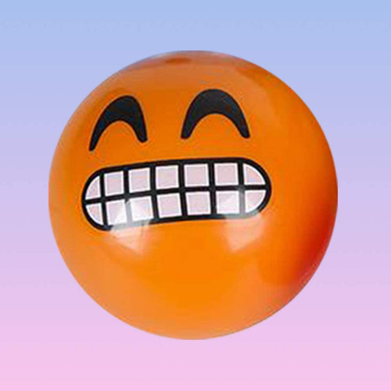 Kicko Vinyl Emoticon Ball - Set of 10 5 Inch Emoji Play Balls with Emoticon Design