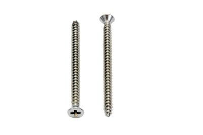 12 X 1/2'' Stainless Flat Head Phillips Wood Screw, (100 pc), 18-8 (304) Stainless Steel