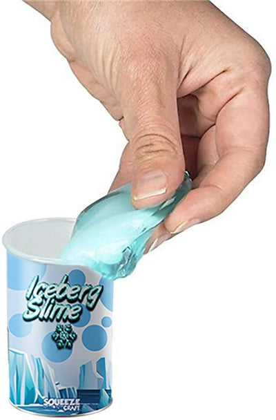 Squeeze Craft Iceberg Slime - Pack of 12 Snowy Sludgy Gooey Fidget Kit for Sensory