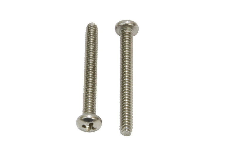 12-24 X 2" Stainless Pan Head Phillips Machine Screw (25 pc) 18-8 (304) Stainless Steel