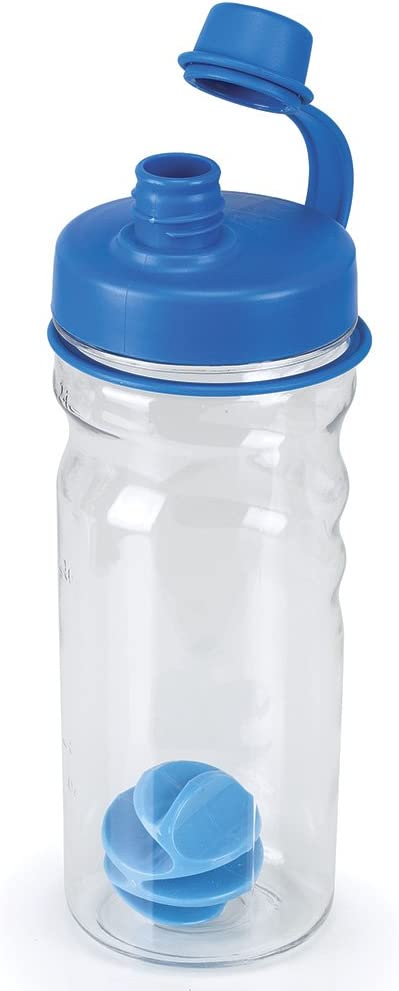 Dawhud Direct Tritan Protein Shaker Bottle with Mixer Ball, BPA Free, 24oz (Blue