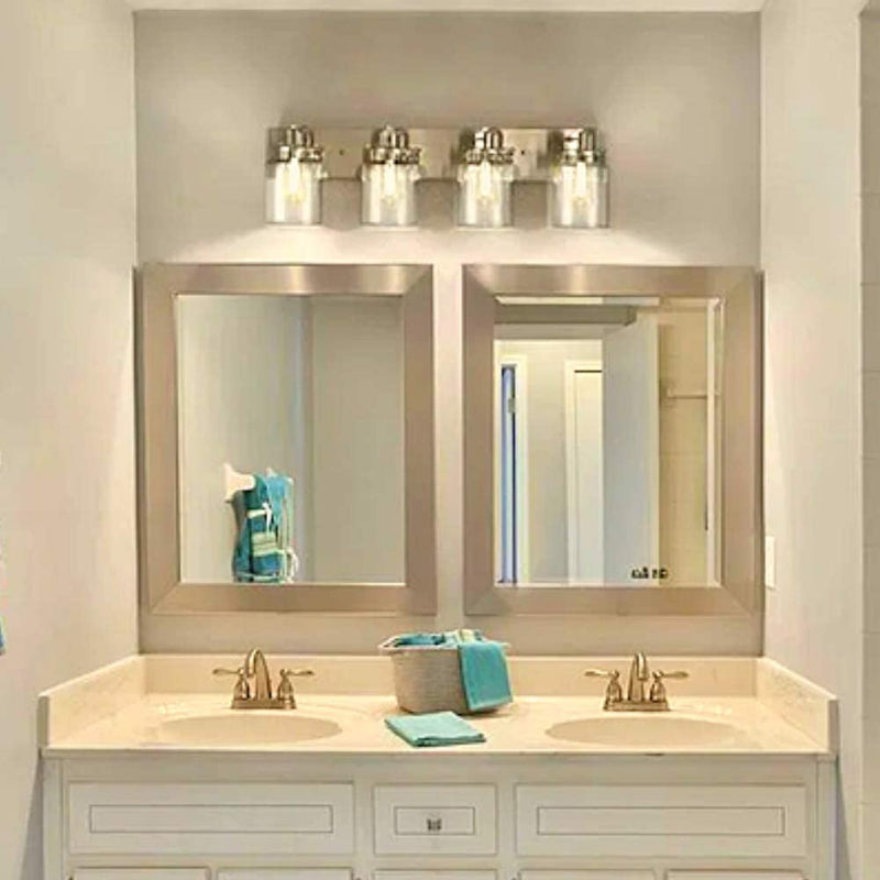 Bathroom Vanity Light Fixture - Bath Interior Lighting (Brushed Nickel, 4 - Lights