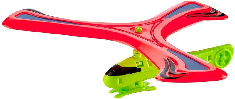 Kicko Boomerang Helicopter - 10 Inch Self-Returning Chopper - Toss and Catch Single Player