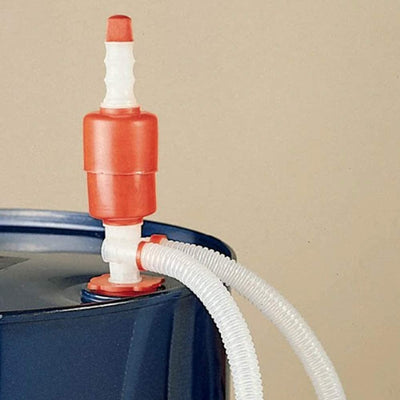 Katzco Quick Squeeze Liquid Transfer Kit - 2 Pack - Siphon Hand Pump for Draining Gas