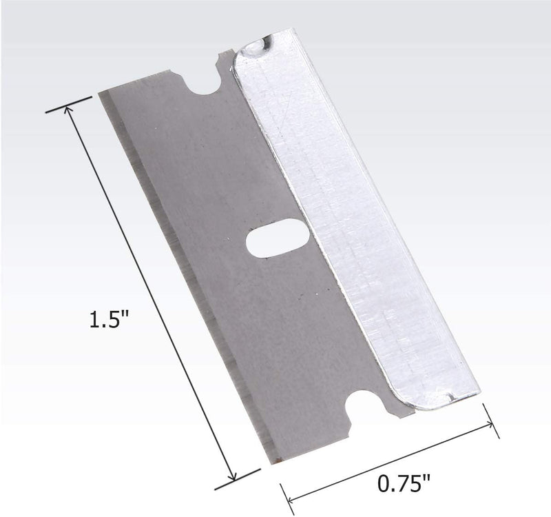 Katzco Razor Blades Single Edge -10 Pack - High-Grade Long Lasting Carbon Steel Single