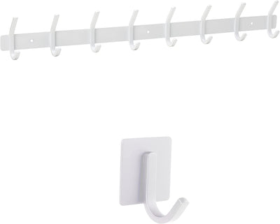 Hook strip wall wardrobe clothes hook wardrobe bar white stainless