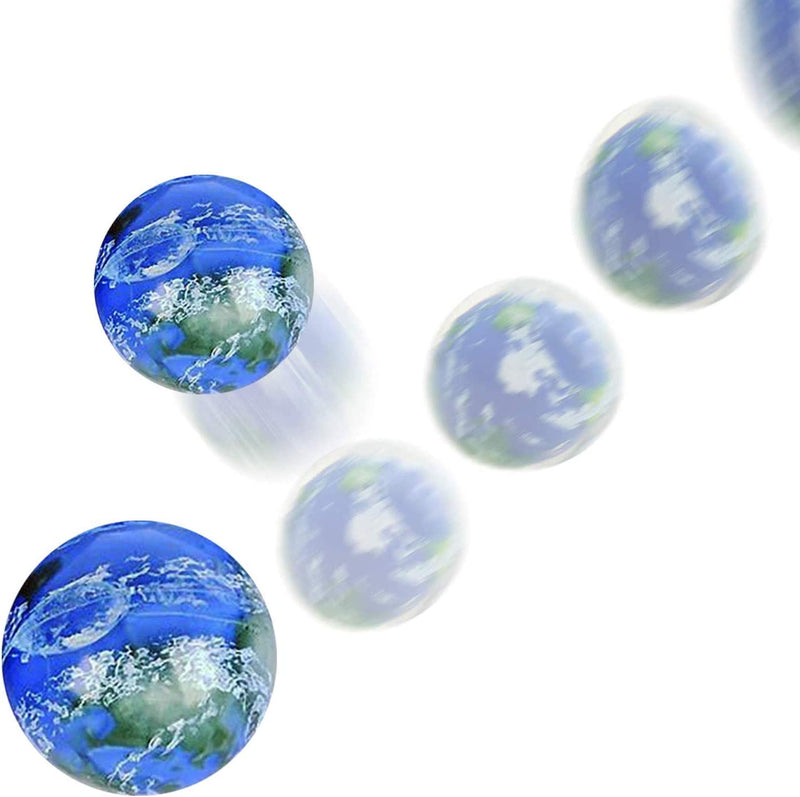 Kicko Earth Ball - 6 Pack - 49 mm - Bouncy Ball - for Party Favors, Supplies, Holidays