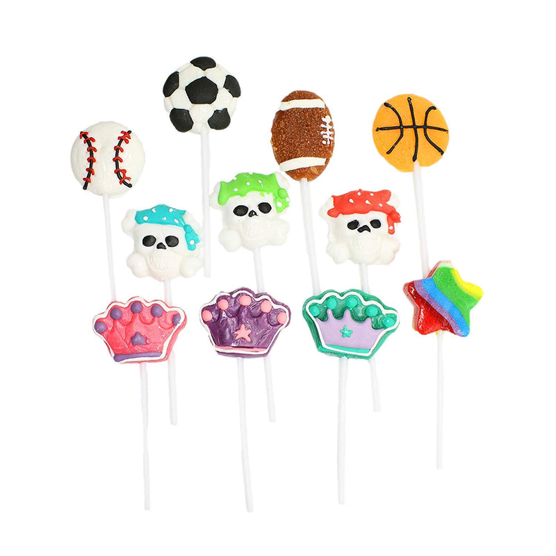 Kicko Assorted Lollipops - 48 Pack - 2 Inch - for Kids, Party Favors, Stocking Stuffers