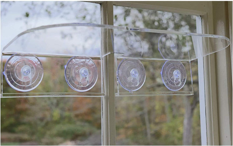 Double Veg Ledge - Window Shelf For Plants, Clear Acrylic Shelves - Suction Cup Indoor