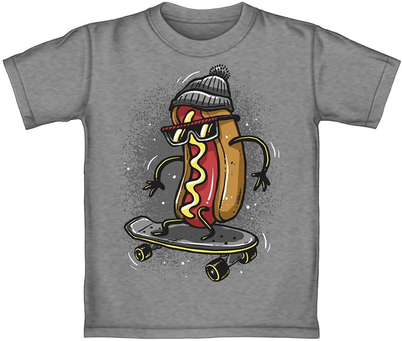 Hot Dog Skateboarding Graphite Youth Tee Shirt (Small 6/7