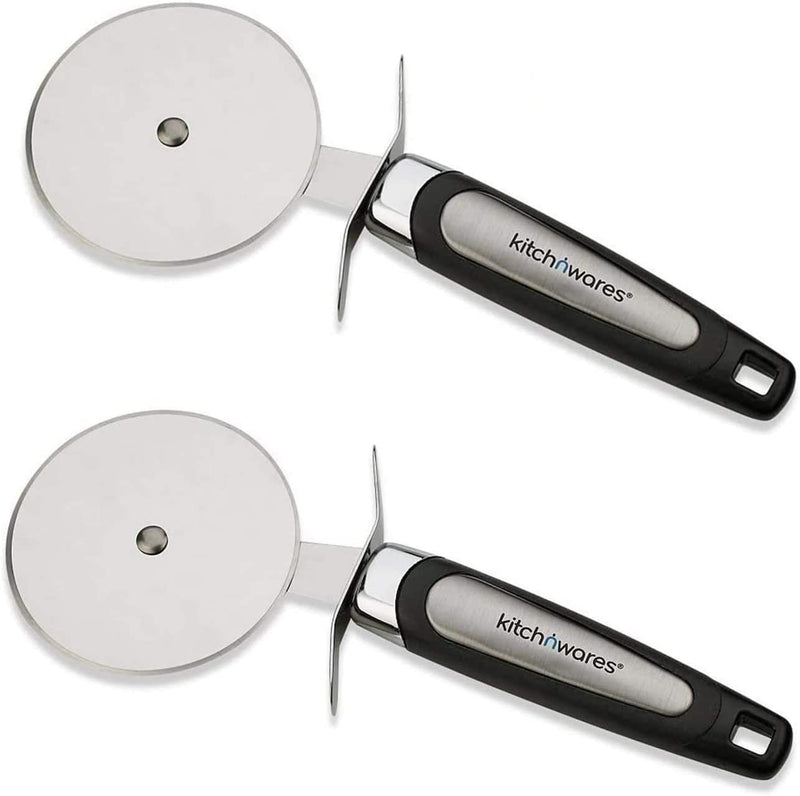 Kitch N Wares Premium Professional Pizza Cutters - 2 Pack - with Razor Sharp Stainless
