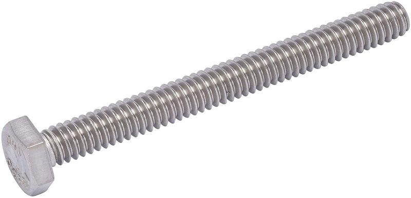 1/4"-20 X 2-3/4" (25pc) Stainless Hex Head Bolt, Fully Threaded, 18-8 Stainless