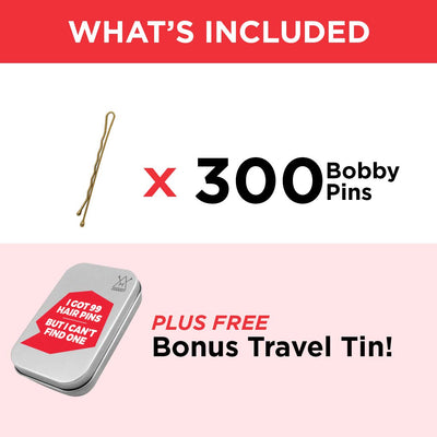 Hawwwy Bulk Bobby Pins Black 300 Count + FREE