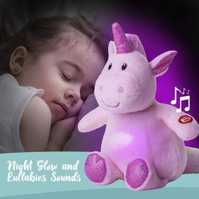 Dazmers Light up Soft Plush Caticorn Toy - LED Stuffed Animals with Colorful Night Lights