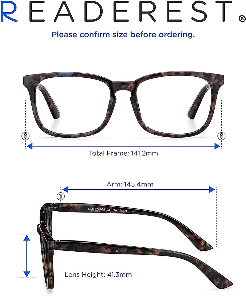 Blue-Light-Blocking-Reading-Glasses-Granite-2-00-Magnification-Computer-Glasses
