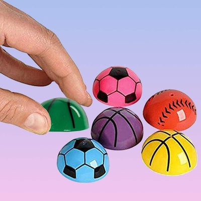 Kicko Sports Pop up Poppers 1.25 Inches - Pack of 12 - Assorted Vibrant Colors Sports