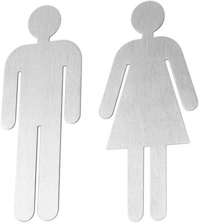 Toilet sign women and men's door sign set for toilet 5 cm x 11 cm