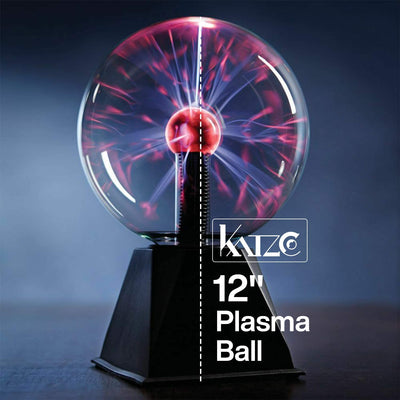 Katzco Orange Interactive Plasma Ball - 7.5 Inch - Nebula, Thunder Lightning, Plug-in
