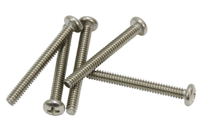 6-32 X 1/2" Stainless Pan Head Phillips Machine Screws (100 pc) 18-8 (304) Stainless