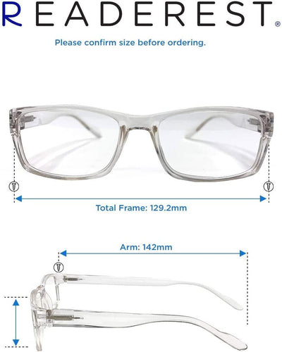 Readerest Blue Light Blocking Reading Glasses (Black, 1.50 Magnification) Computer