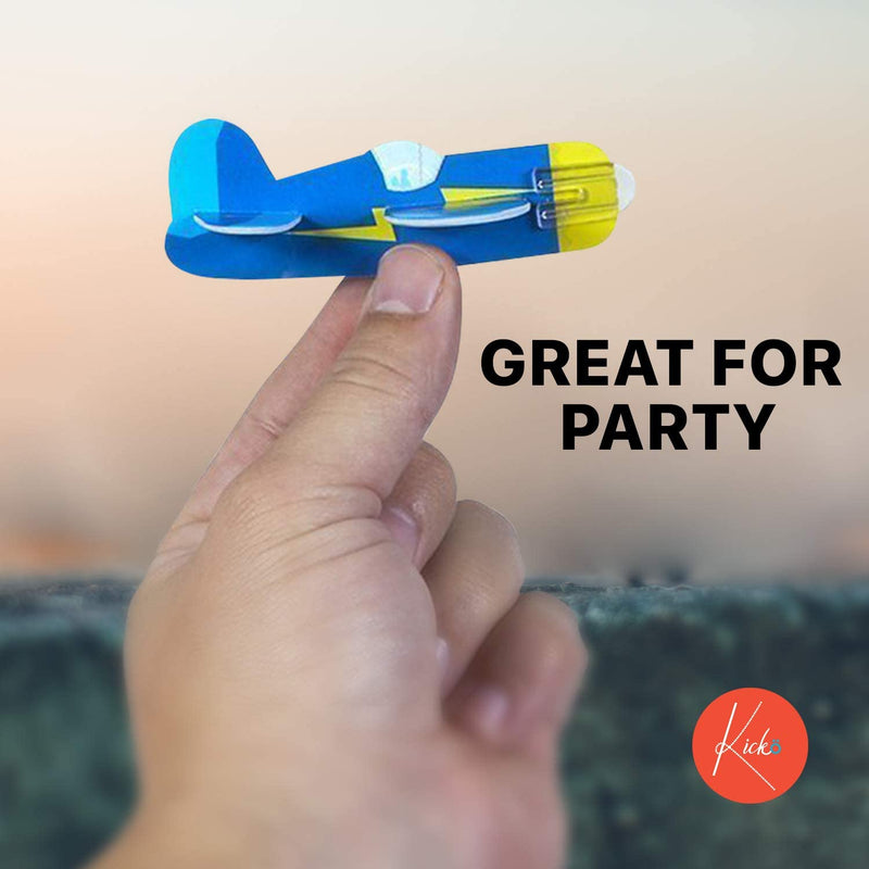 Kicko Foam Glider Plane Toy Set - 4 Inch, Assorted Pack of 72 - for Parties, Kids
