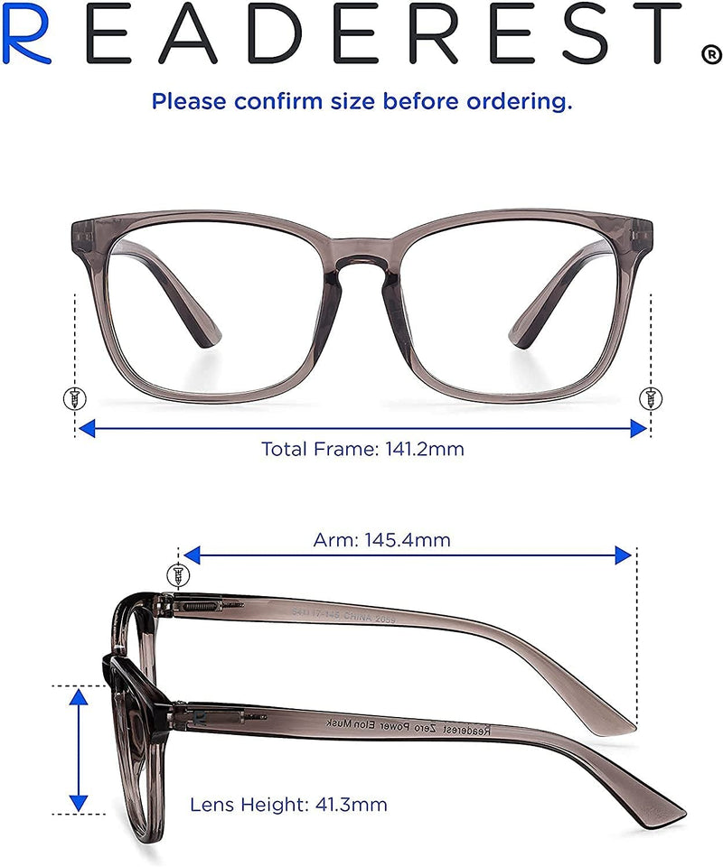 Blue-Light-Blocking-Reading-Glasses-Charcoal-3-00-Magnification-Computer-Glasses