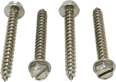 12 X 2" Stainless Slotted Hex Washer Head Screw, (25 pc), 18-8 (304) Stainless Steel