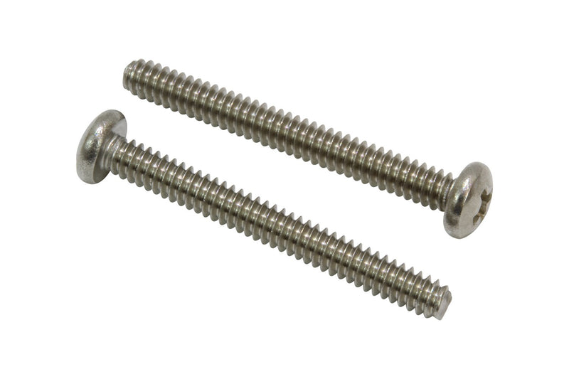 8-32 X 5/8" Stainless Pan Head Phillips Machine Screw (100 pc) 18-8 (304) Stainless Steel