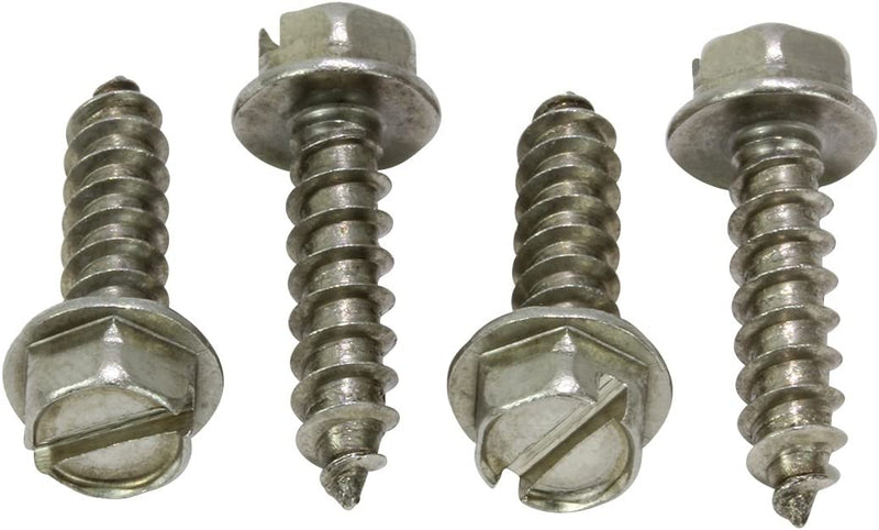 14 X 1-1/2" Stainless Slotted Hex Washer Head Screw, (25 pc), 18-8 (304) Stainless Steel