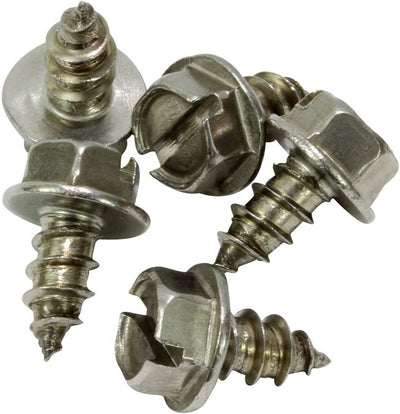 12 X 1/2" Stainless Slotted Hex Washer Head Screw, (25 pc), 18-8 (304) Stainless Steel