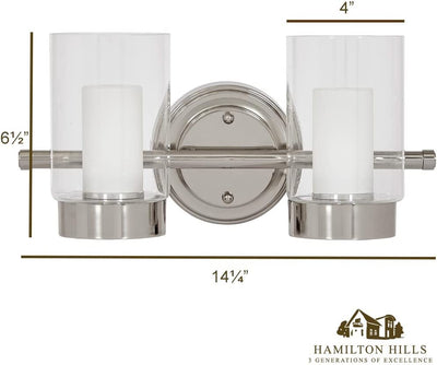 Hamilton Hills Polished Nickel Candle Light Hanging Pendant | Glass Surrounded LED