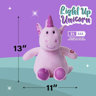 Dazmers Light up Soft Plush Unicorn Toy - LED Stuffed Animals with Colorful Night Lights